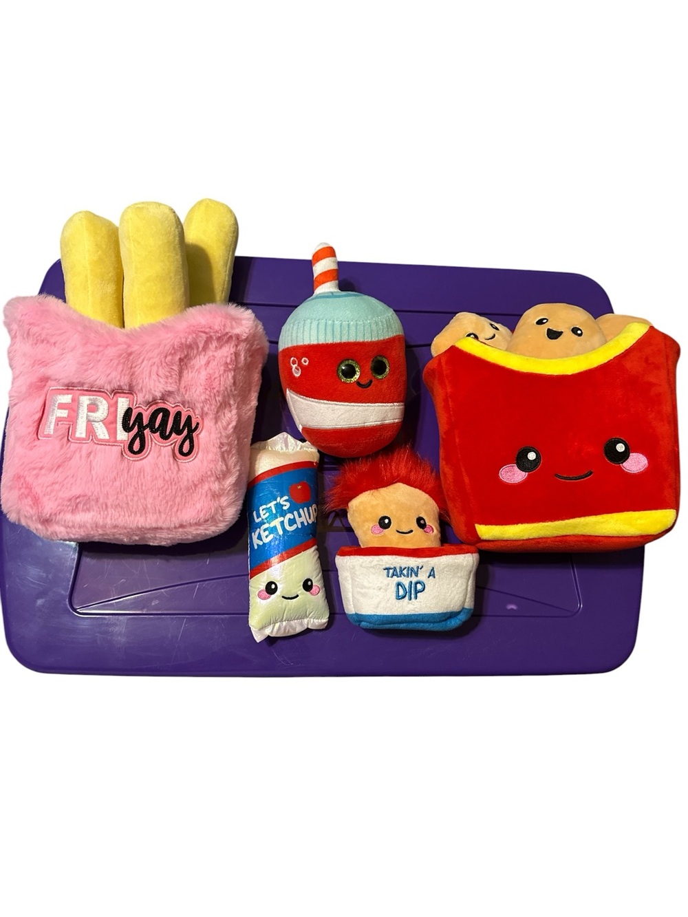 iscream 2098  Kawaii Chicken Nuggets Package Pillow Set  With Fries And Shake